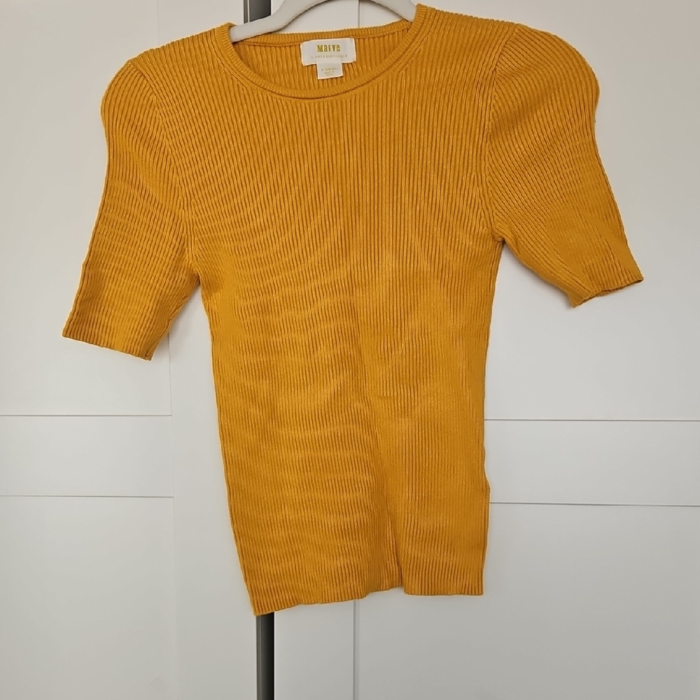Maeve By Anthropologie Golden Knit Crew Neck Sweater